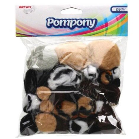 Pompony kreatywne Brewis Zwierzęta, 54szt
